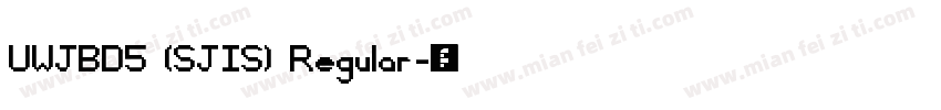 UWJBD5 (SJIS) Regular字体转换